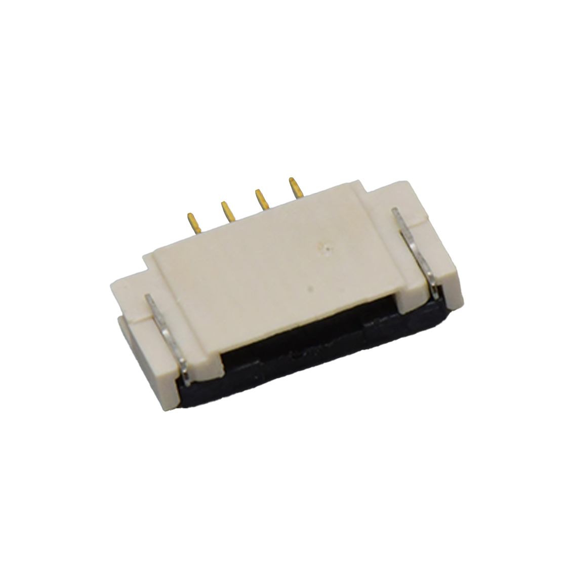F1009 FPC FFC连接器Pitch 1.00mm 90°H2.00mm 前掀盖下接触带蝴蝶扣卧贴 FPC